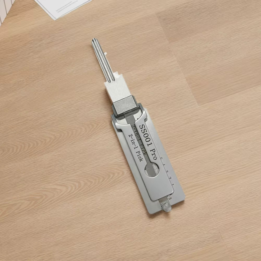 APWIKOGER 2-in-1 Edelstahl Schlüssel Decoder und Präzisions-Haken-Pickup Set in Silber für Schloss Wartung und Reparatur - Bild 4