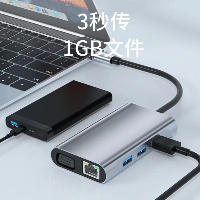 Basix USB C Hub mit HDMI 4K UHD, USB 3.0 und 100 W PD Schnellladung für MacBook Pro und Air - Bild 3