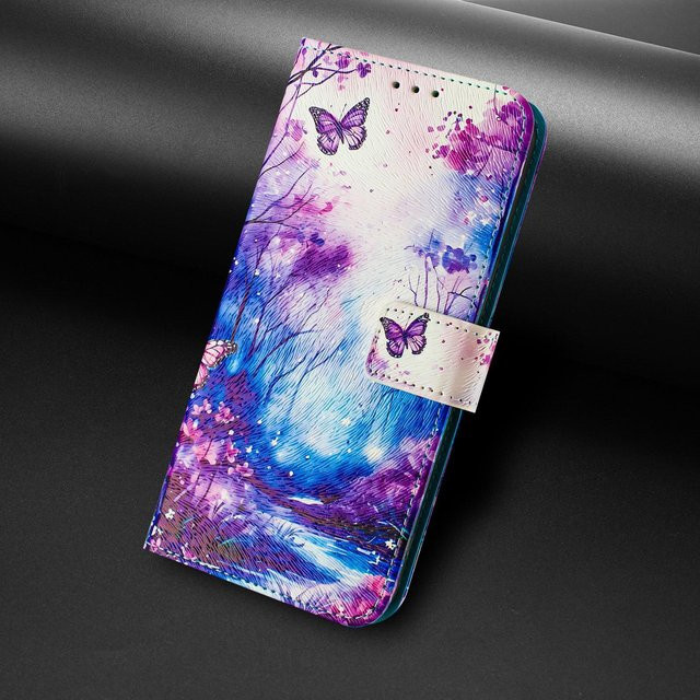 Lederhülle mit Magnetverschluss, Kartenhalter und Ständer für Blackview Wave 6C, Blackview Shark 8, Oscal Tiger 12 und Blackview A53 in Multicolour - Bild 1