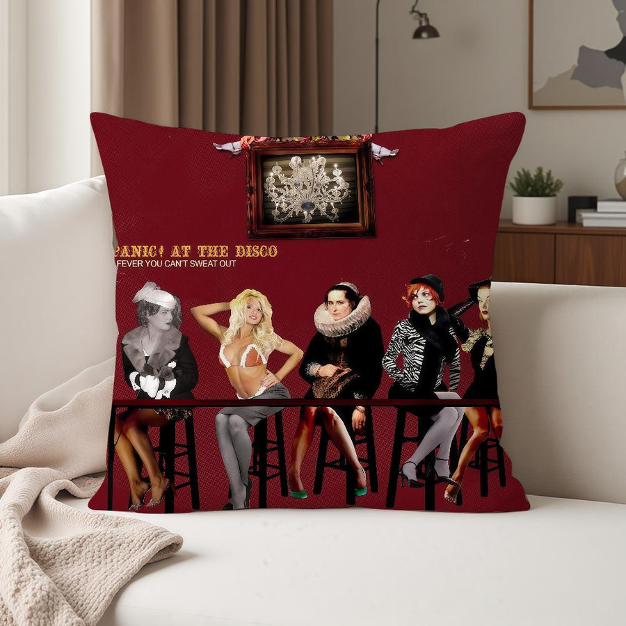 Kissenbezug Rockband P-Panic! Bei The D-Disco für Schlafzimmer, Wohnzimmer und Auto, B/B: 18 x 18 cm - Bild 3