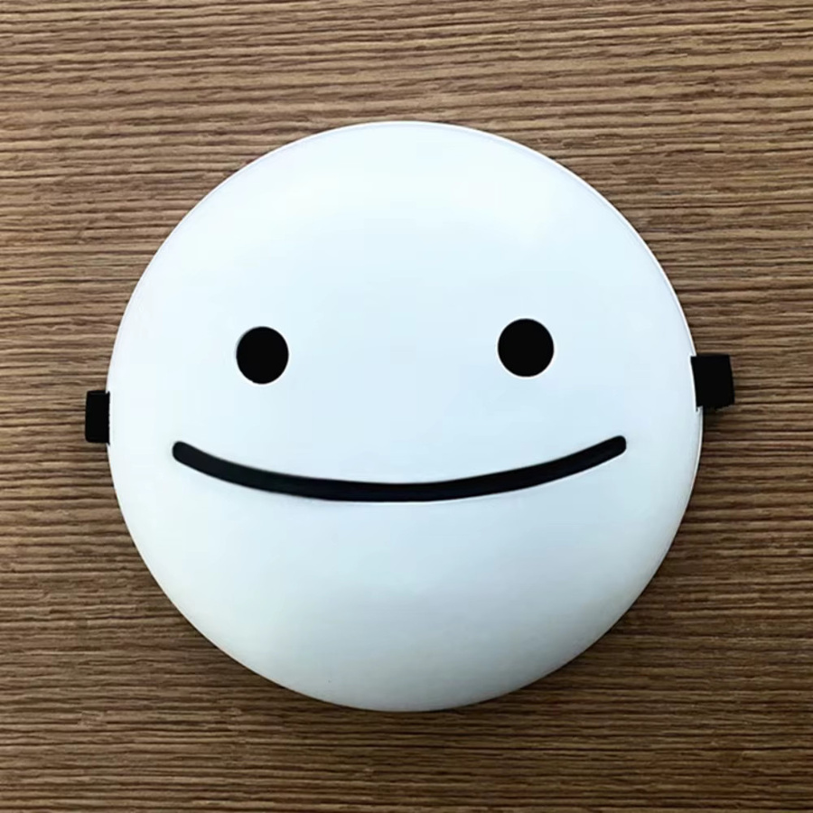 BOOCRE Anime Dream Cosplay Lächeln Maske, Weiß, Unisex, Vollgesichts Maske - Bild 2