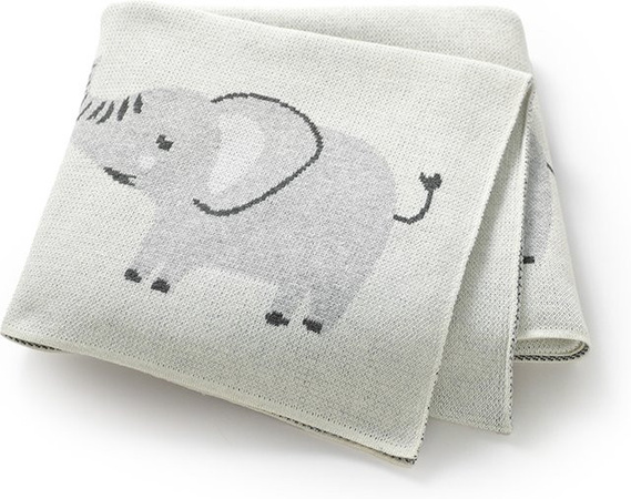 Mimixiong Baby Decke aus Baumwolle, Grau, B x H: 100 x 80 cm