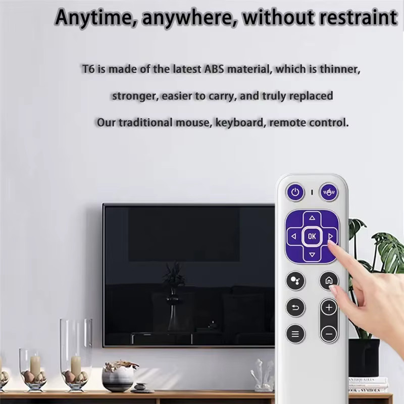 KEBIDUMEI Kabellose Air Mouse und Mini-Tastatur mit Bluetooth 5.2 und 2,4GHz, Sprachfernbedienung mit IR-Lernfunktion für PC und Android TV Box, Weiß - Bild 3