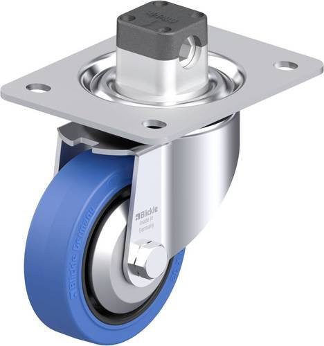 Blickle Stahlblech-Lenkrolle LK-POEV 100KA-3-CS11-SB-FA in Blau und Schwarz mit 100 mm Rad-Durchmesser und 200 kg Tragfähigkeit - Bild 1