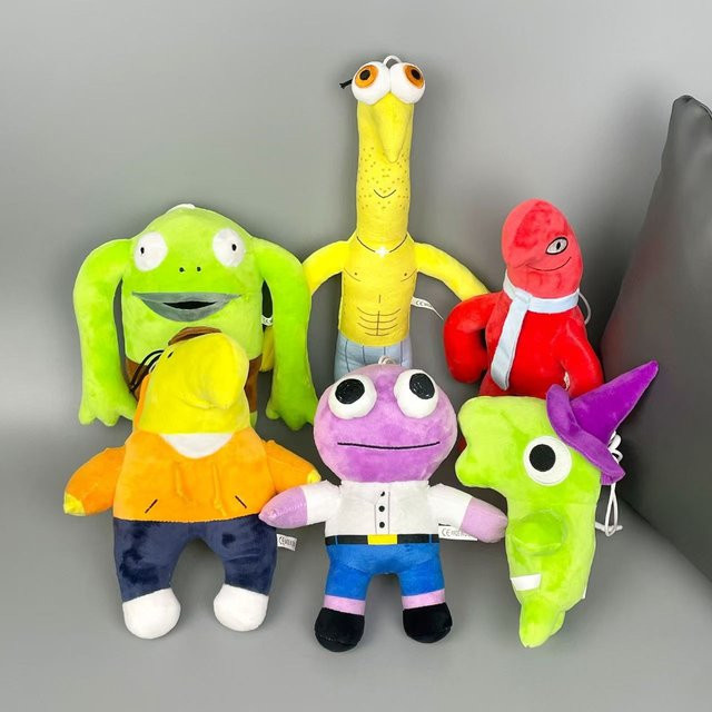 Bandai Smiling Friends Plüschtiere, Pim Pimling Charlie Dompler Allan Red Glep, Stoffpuppe - Bild 1