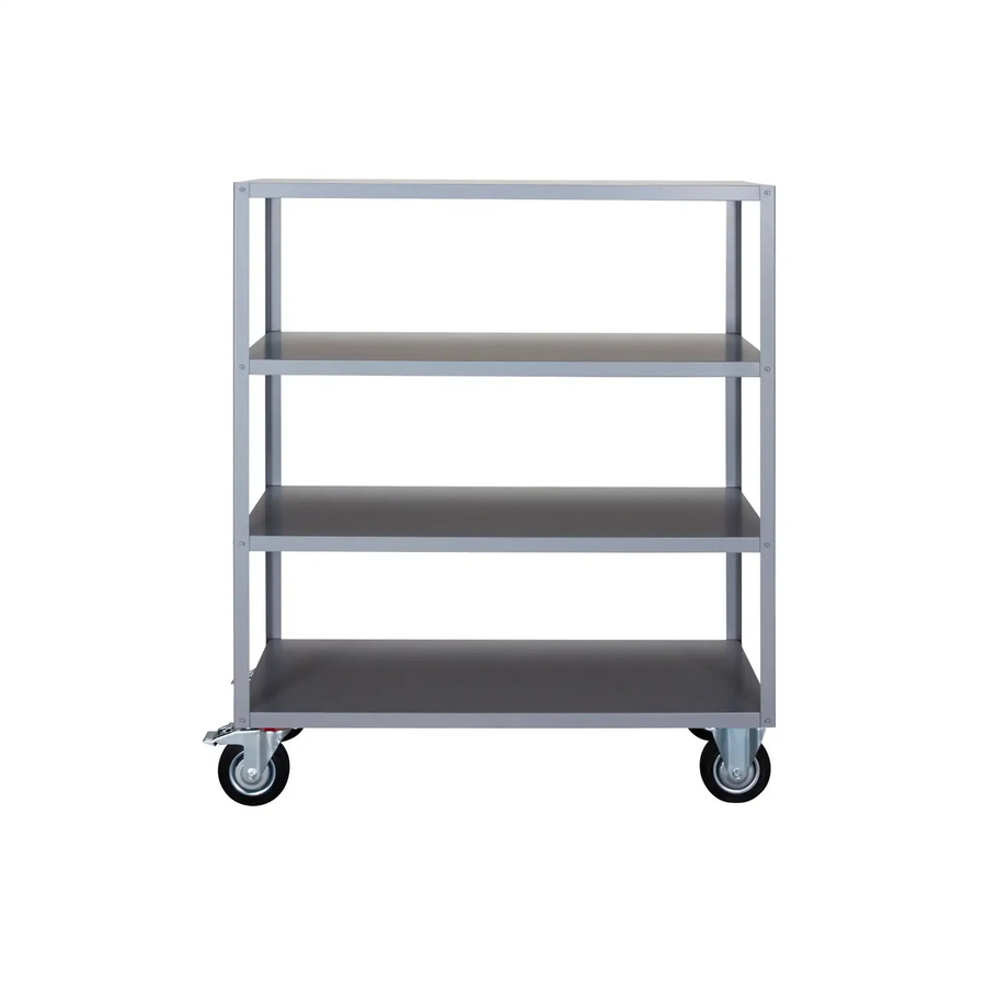 House Doctor Trolley aus Metall in Grau mit Rollen, Höhe: 140 cm, Breite: 45 cm, Tiefe: 45 cm - Bild 1