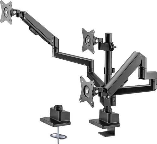 My Wall Monitor-Tischhalterung HL 51-3L für 3 Displays, 43,2 cm bis 76,2 cm, Schwarz, drehbar, neigbar und höhenverstellbar - Bild 1