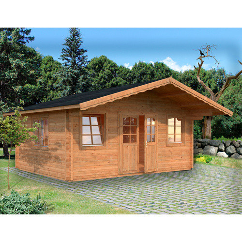 PALMAKO Blockbohlenhaus Helena aus Holz in Braun, B/H/T: 608 x 290 x 390 cm - Bild 2