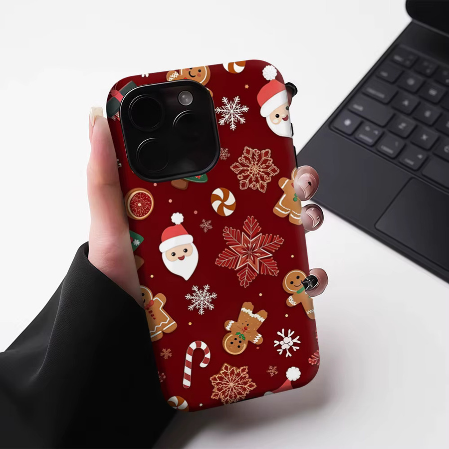 Apple iPhone Handyhülle Lebkuchen Weihnachten Magnetische robuste Doppel-Schicht-Hülle für iPhone 17 16 15 14 Pro Max Plus - Bild 5