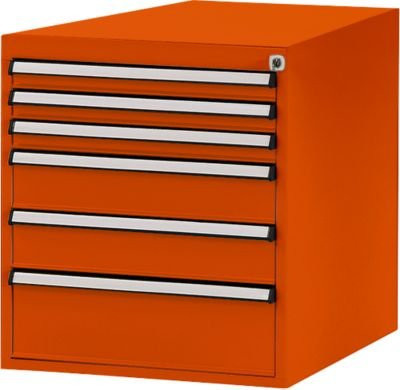 Manuflex Schubladen-Unterbauten für Werkbank Profi, Farbe: orange, Tiefe: 70 cm - Bild 1