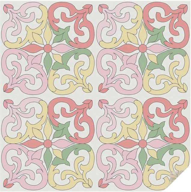 Tulup Fensterfolie Blumenschmuck Sichtschutzfolie Rot, B x H: 100 x 100 cm - Bild 1