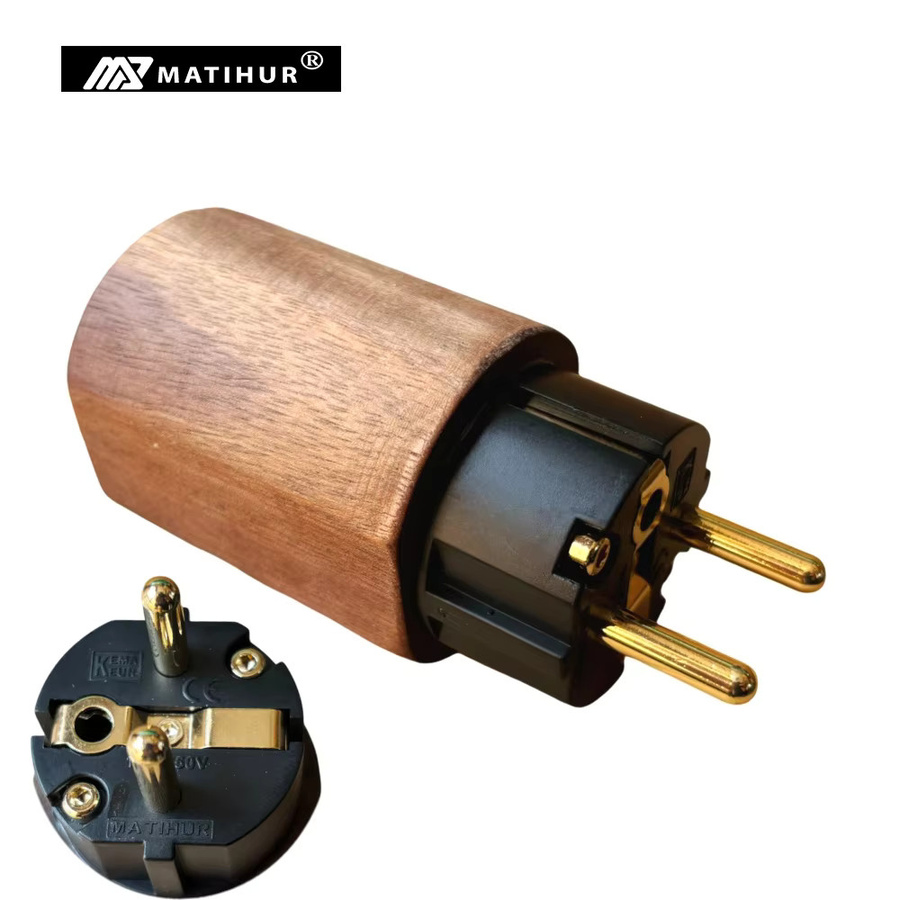 MATIHUR Hifi Audio Power Portable EMI-Filter zur Geräuschreduzierung mit UK-Stecker in Braun - Bild 3