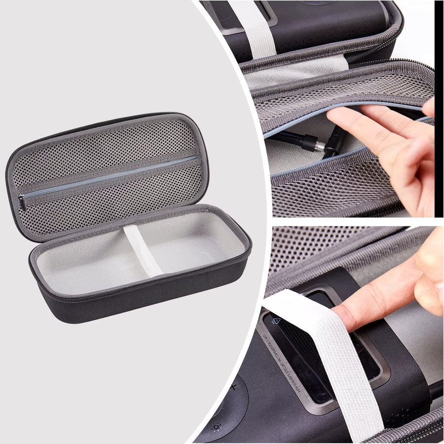 Lousxy Hartschalenkoffer für Xiaomi Mijia Air Pump Pro 2, Kompressortasche für Auto, Fahrrad und Basketball inklusive Zubehör für Reifenschlauch-Verlängerungsschlauch - Bild 5