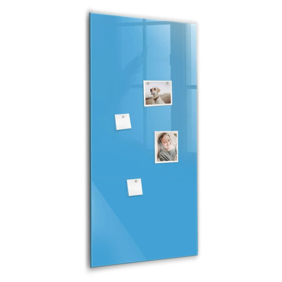 Tulup Glasmagnettafel Blau, B/H: 60 x 120 cm, beschreibbare Magnettafel aus Glas für die Wandmontage - Bild 2
