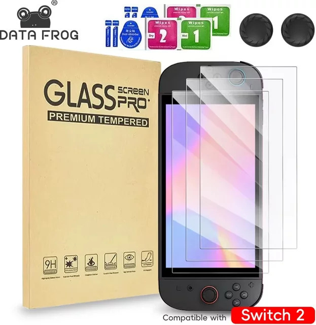 9H gehärteter Glas-Displayschutz für die Switch 2 Konsole, transparente kratzfeste Schutzfolie in HD-Qualität - Bild 1