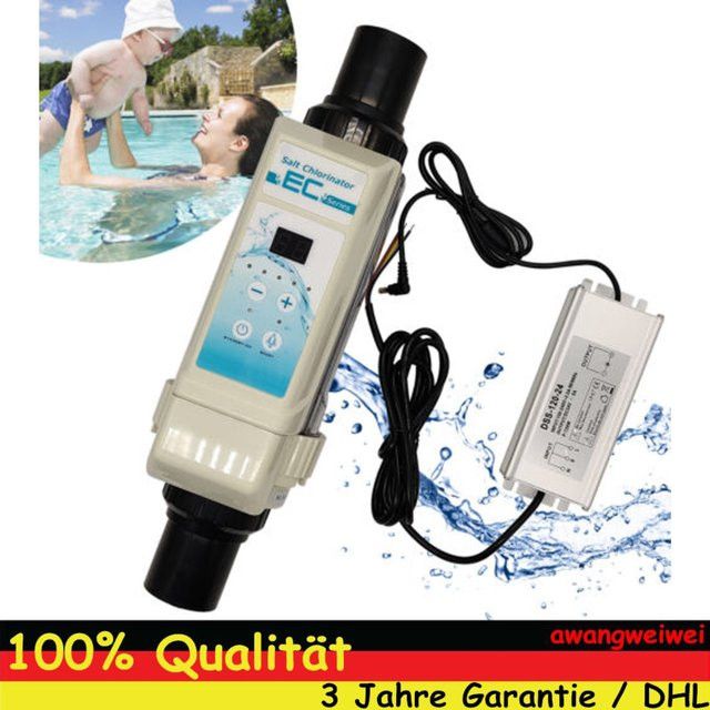 BYMAOCAR Salzwasser Chlorator Selbstreinigendes Pool Chlor Sterilisator Generator System mit 8g/h Salzelektrolyse - Bild 1