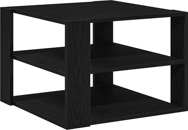 vidaXL Couchtisch Eiche Schwarz in quadratischem Design aus Holzwerkstoff, B/T/H: 59,5 x 59,5 x 40 cm - Bild 1