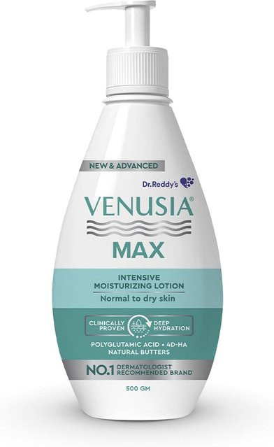 DR. Reddy's Venusia Max Intensive Feuchtigkeitslotion, Hyaluronsäure, Polyglutaminsäure - Bild 1