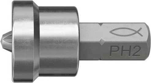Fischer Profi Kreuzschlitz-Bit PH 2 für Trockenbau aus Stahl, Farbe: Silber - Bild 1