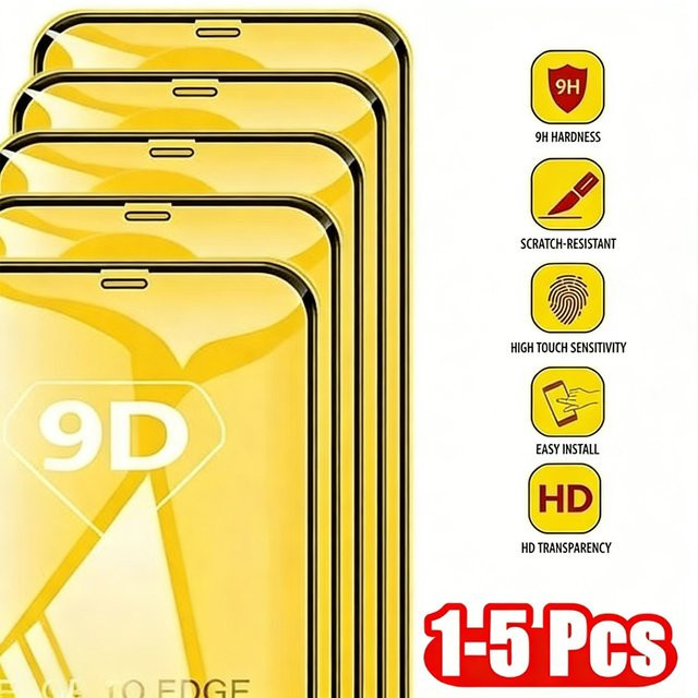 Kardeem 9D Panzerglas Displayschutz transparent für iPhone Modelle - Bild 1