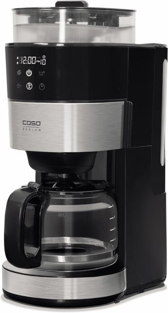 Caso Grande Aroma 100 Kaffeeautomat mit integrierter Kaffeemühle in Edelstahl und Schwarz - Bild 1