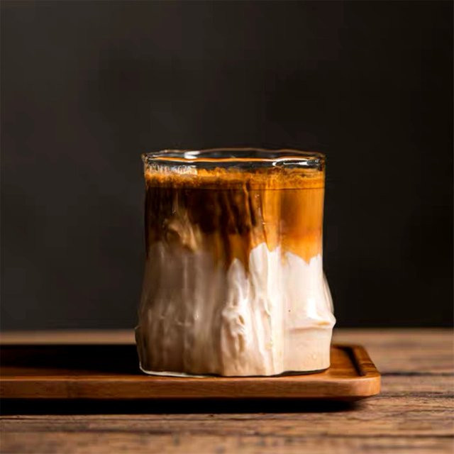 BenRussell Espressotassen in Baumstumpfform, transparente Gläser für Latte, Whisky und Cocktails, transparent - Bild 1