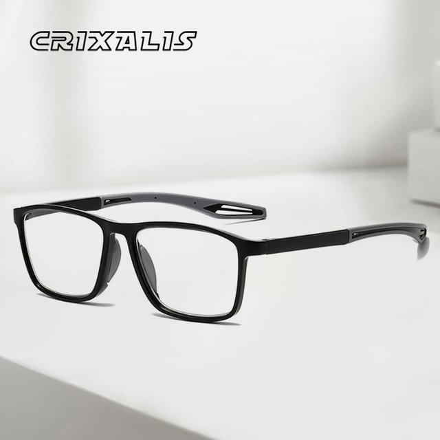 CRIXALIS Square Lesebrille, Vollrand, TR90, Unisex, black - Bild 1