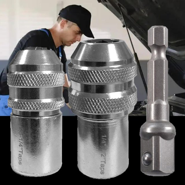 TVWVT 2+1-teiliges Set verstellbarer Gewindebohrer und Spezial-Windeisen M3-M12 für Wasserhähne und Lochverlängerungen - Bild 1