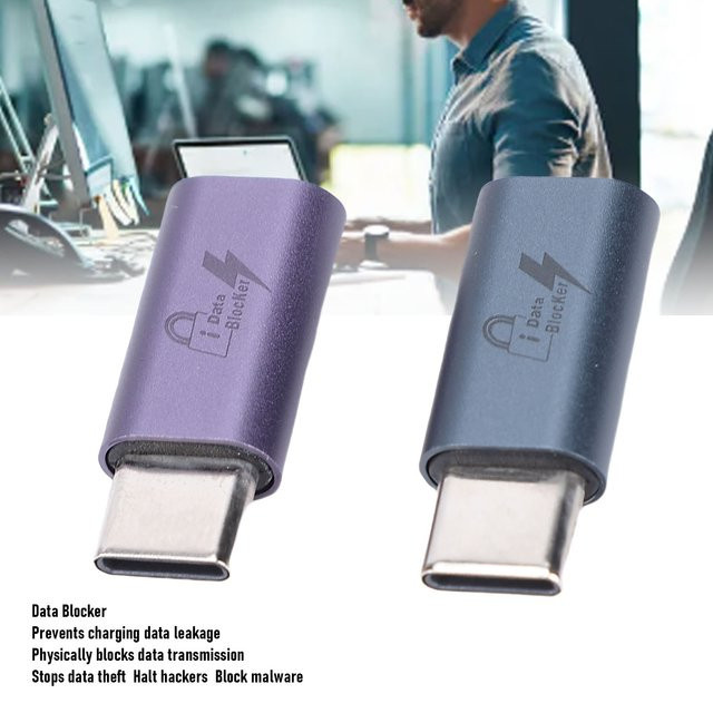 USB-C-zu-C-Datenblocker für sicheres Laden von Mobiltelefonen zum Schutz vor Juice-Jacking und Hacking - Bild 1
