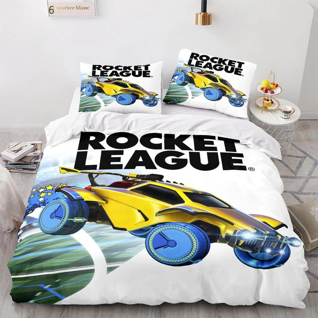 Rocket League Bettwäsche-Set mit Motiv für Kinder, 3-teilig, Mehrfarbig, B/H: 200 x 200 cm - Bild 1