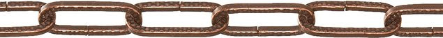 Conacord Zierkette aus Stahl gehämmert in Kupfer-Braun, Durchmesser: 2 mm, Breite: 17 mm, Meterware - Bild 1