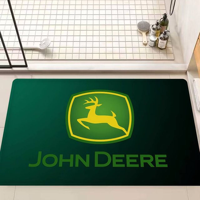 J-John Fußmatte im Landwirtschafts-Design, grün, waschbar und rutschfest, B/B: 80 x 120 cm - Bild 1