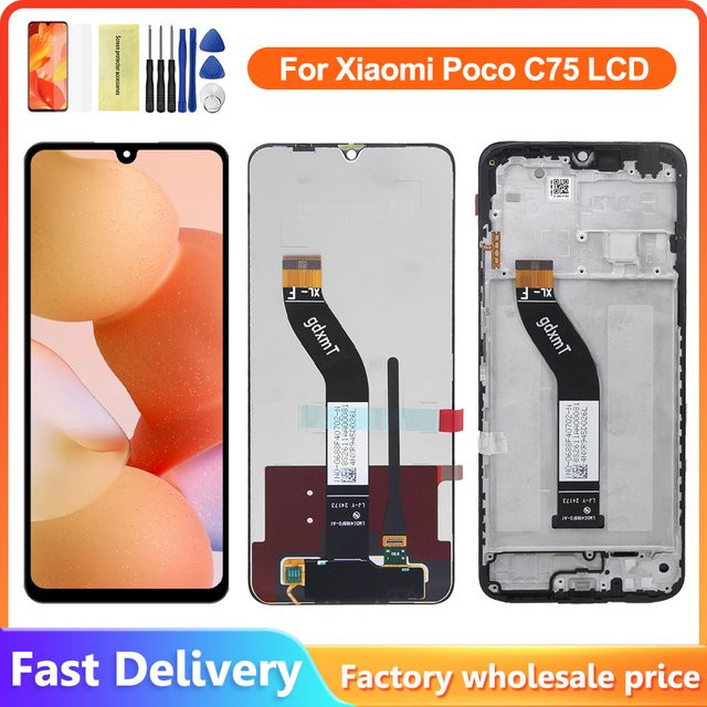 Xiaomi Poco C75 LCD Touch Screen Digitizer Montage Ersatz Display Schwarz 6,88 Zoll für 4G/5G Modelle - Bild 1