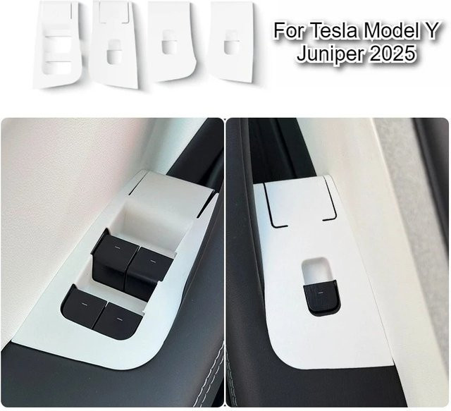 YouGallop Silikon-Türgriffabdeckungen und Fensterheber-Schalterknöpfe für Tesla Model Y Juniper 2025, 4 Stück Set - Bild 1