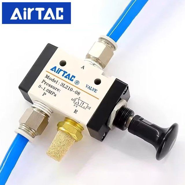 AirTAC Manuelles Richtungsventil Push-Pull-Ventil 3/2-Wege und 5/2-Wege Serie 3L110/210/310-06/08/10 sowie 4L110/210/310-06/08/10 - Bild 1