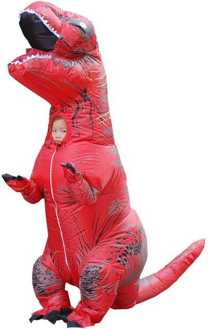 ElmCove T-Rex-Dinosaurierkostüm, aufblasbar, rot - Bild 1