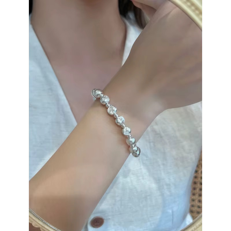 Perlenarmband Edelstahl, Silber, Unisex - Bild 2