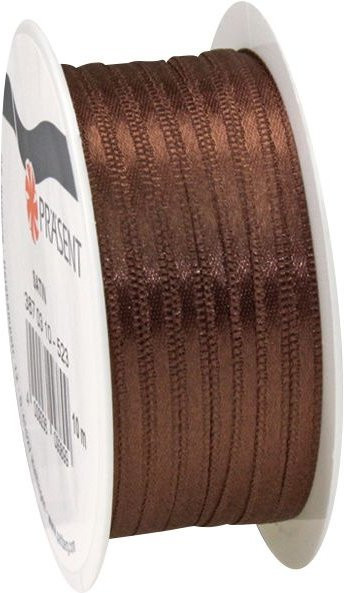 Satinband aus Polyester in Braun, Breite: 0,3 cm, Farbe: Espresso - Bild 1