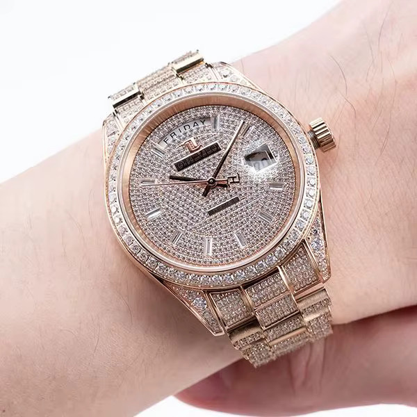OBLVLO Armbanduhr Automatik, Edelstahl, Silber, Herren, 42 mm - Bild 2
