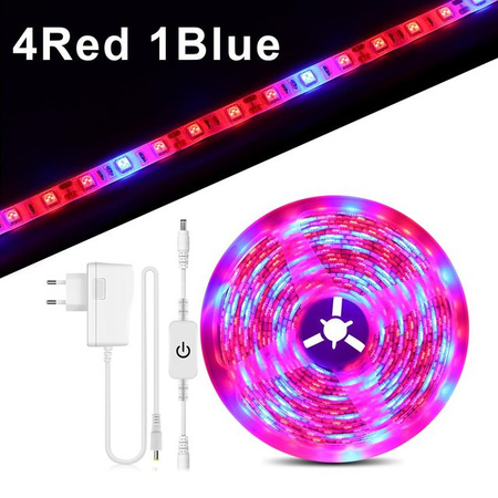 MALITAI Vollspektrum Pflanzenwachstums-LED-Streifenlicht mit Netzteil, 12 V, Touch-dimmbar, Multicolour