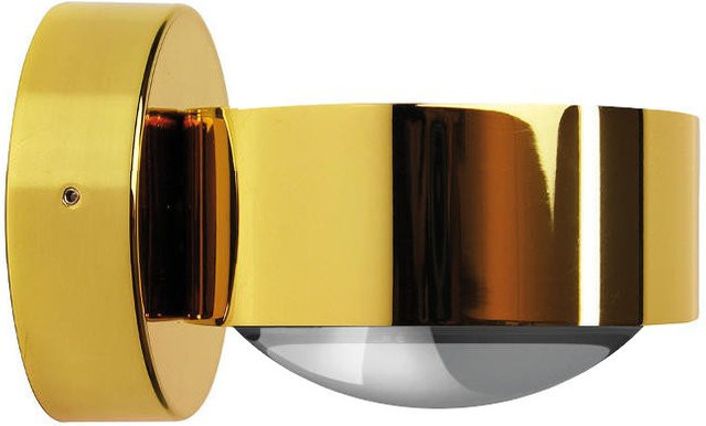 Top Light Puk Mini LED-Wandleuchte in Gold/Messing mit klarem Glas und warmweißem Licht (2700K) - Bild 1