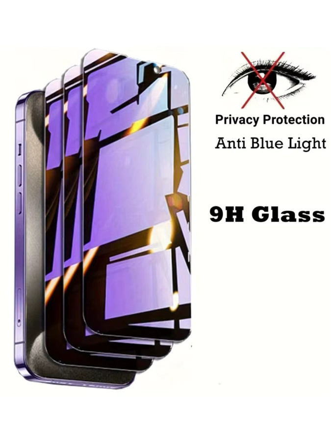 3er Set Anti-Blaulicht Panzerglas Displayschutzfolie für Apple iPhone 17 16 15 14 13 12 11 Pro Max Mini X Xs XR Plus in Transparent - Bild 5