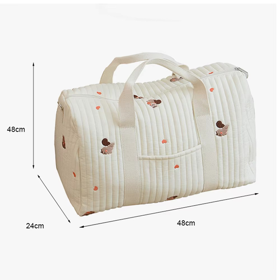 Baby-Wickeltasche als Messenger-Crossbody-Tasche für unterwegs in Weiß - Bild 2