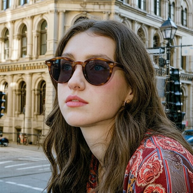 VOPHA Sonnenbrille rund, Vollrand, Unisex - Bild 1