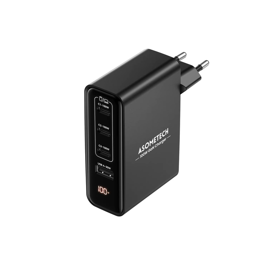 TOPZERO 100 W GaN Ladegerät mit 4 USB Typ C Ports, PD 3.0 PPS Schnellladegerät für Macbook Pro, Laptop, iPhone und Xiaomi Tablet, Schwarz - Bild 6
