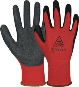 Hase Montagehandschuh Superflex in Rot, Größe 10, aus Polyamid und Latex - Bild 1