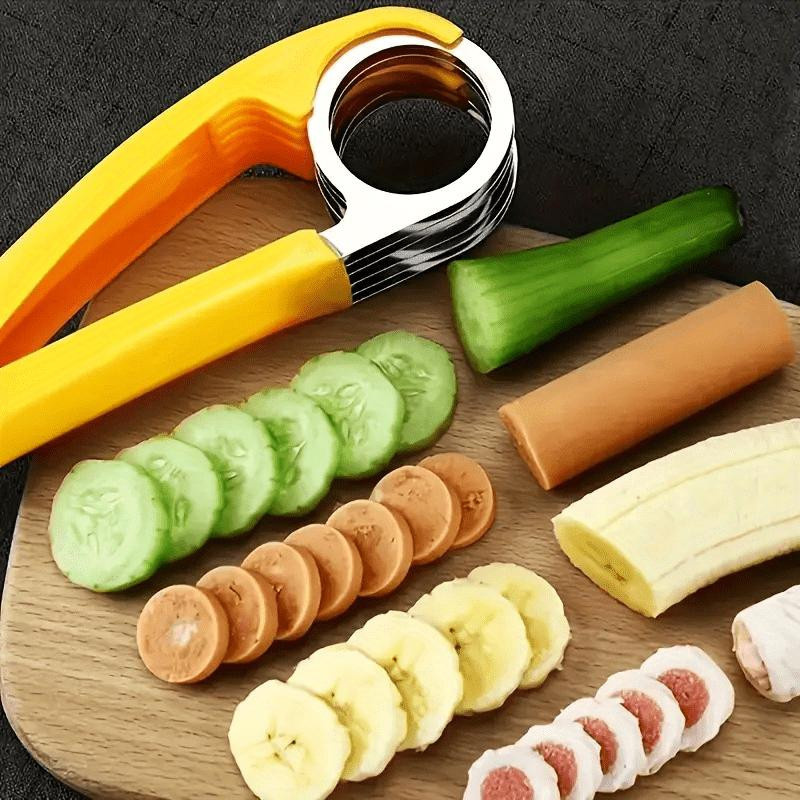 Ambiel Charm Bananenschneider und Obstschneider in Gelb für Schinken, Wurst und Salat - Bild 3