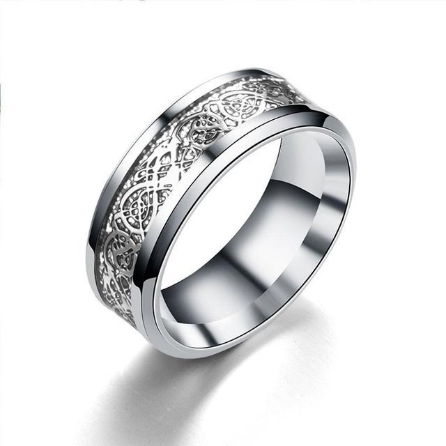 DIYelecs Fingerring Titanstahl, Silber, Unisex - Bild 1