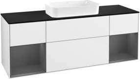 Villeroy & Boch Waschtischunterschrank Finion mit Abdeckplatte in Anthrazit und weiß lackiert, B/T/H: 160 x 50,1 x 0 cm - Bild 1