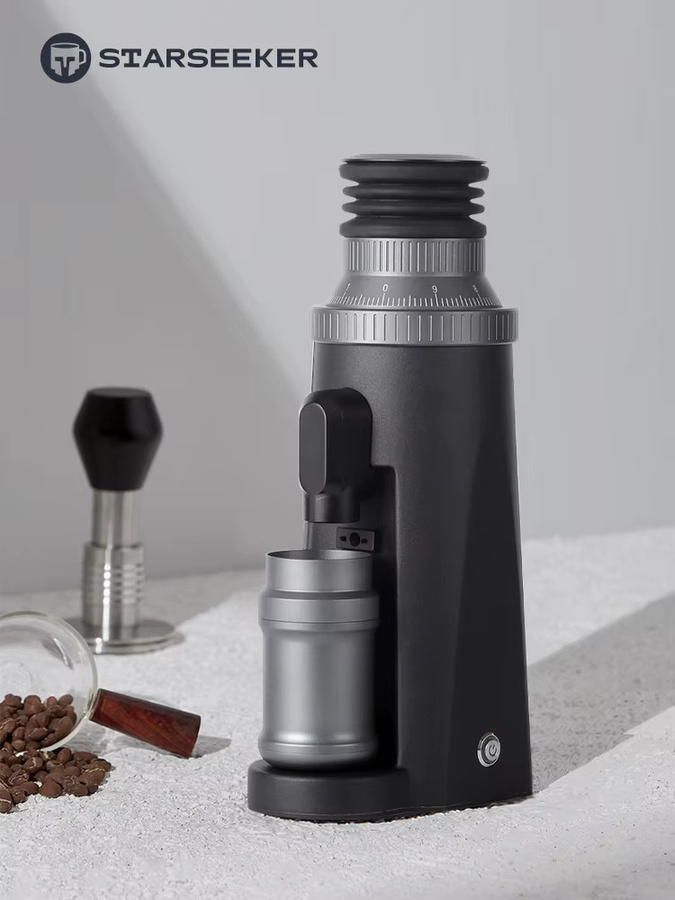 STARSEEKER EDGE63 Elektrische Kaffeemühle mit 63 mm Kegelmahlwerk für Espresso und Bohnen, Schwarz - Bild 2